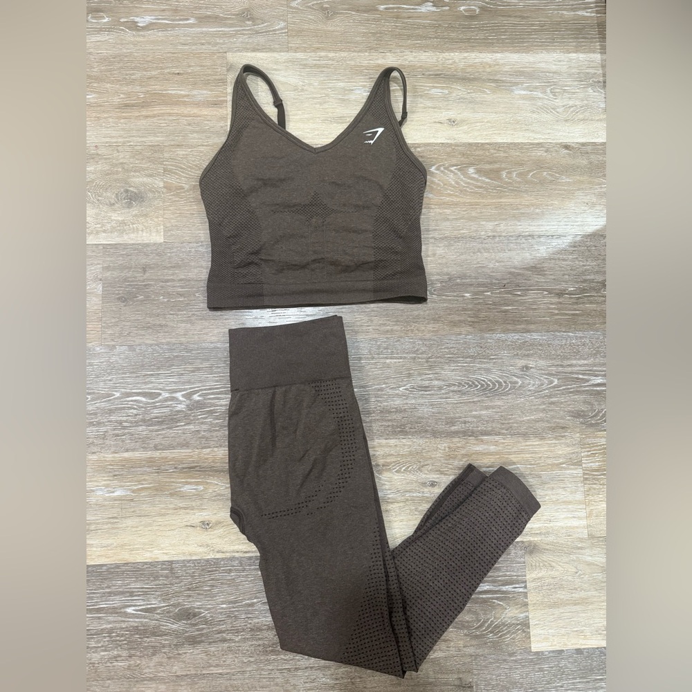 Gymshark Brown Racerback Sports Bra Medium Support